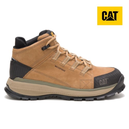 CAT Utilize Waterproof Alloy Toe Men's Work Boots Brown (AU W-097) Australia
